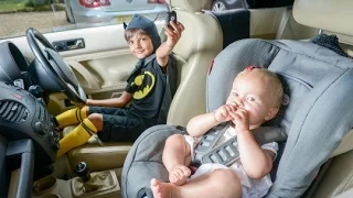 5 year old Batman saves a baby