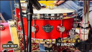 AvantGarde by Jurczuk Birch snare 14"x5.75" Satin Red Serial No. 025