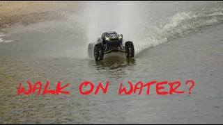 Can the Traxxas X-Maxx Walk on Water?  Skimmer Edition