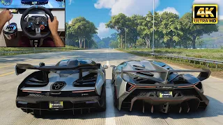 McLaren Senna & Lamborghini Veneno | The Crew Motorfest | Logitech g29 gameplay