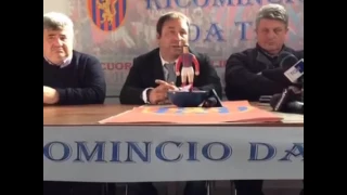 Conferenza stampa presentazione Oberdan Biagioni, allenatore Potenza Calcio.