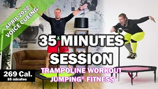 35 minutes trampoline session April 2022 - Jumping® Fitness [VOICE CUEING]