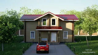 Visualization of a wooden house. d5render (free version ). Визуализация деревянного дома.