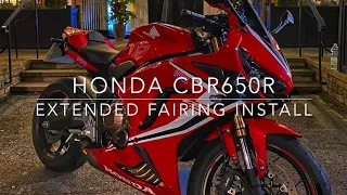 Honda CBR650R Extended Fairing Install (2020 model) - New Look