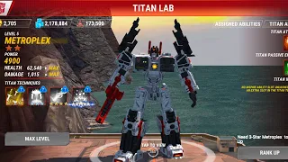 How Far Can A Maxed Out 2-Star Metroplex Go In Titan Assault? Transformers Earth Wars