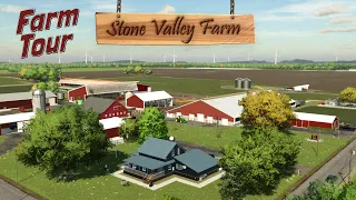 TOUR A REAL LIFE FARM IN FS22 | Roleplay | Stone Valley Farm | Farming Simulator 22