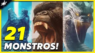 TODOS OS 21 MONSTROS DO MONSTROVERSO! #godzilla #kong