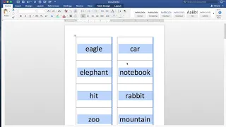 How to make flashcards using Word. Simple and Efficient.