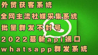 外贸客户开发whatsapp群发一次发800多封开发信不封号