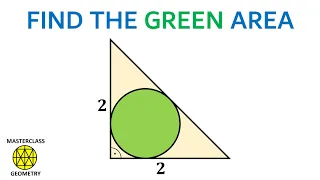 area circle in triangle  | geometry booster | math olympiad | problems | Masterclass Geometry