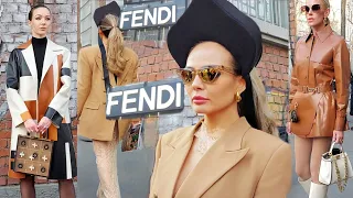 FENDI Spring 2024 Fashion Trends, Guests Outfits. Milan Fashion Week Street Style 2024.