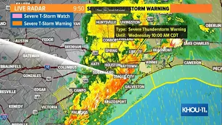 Watch Live: Severe weather moving through Houston area along cold front