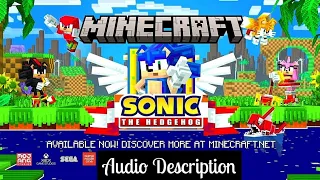 Minecraft x Sonic The Hedgehog DLC | Official Trailer (Audio Description)