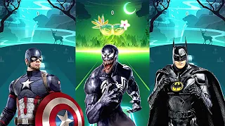 Captain America vs Venom vs Batman | Tiles Hop EDM Rush