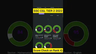 SSC CGL tier 2 marks out || Rank Check on Rank iQ #ssc