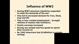 Leaving Cert History: The USA and the wider world - The US economy part one