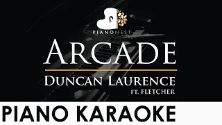 Duncan Laurence - Arcade ft. FLETCHER - Piano Karaoke Instrumental Cover with Lyrics