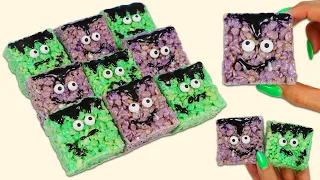 How to Make Cute Frankenstein & Dracula Rice Krispy Treats | Fun & Easy DIY Halloween Desserts!