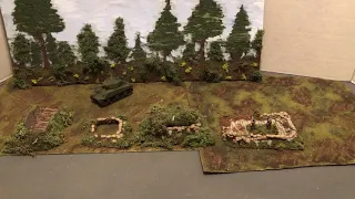 1/72 scale terrain fortifications 💥for infantry and tanks 💥WW2 Sherman tank shown.Good for D-Day!