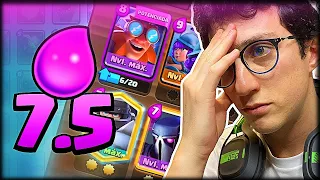 EL NUEVO MAZO MAS CARO DE CLASH ROYALE ¡¡7.5 DE ELIXIR !! - WithZack