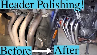 How to Polish Motorcycle Exhaust Headers **Crazy Transformation**