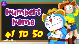 41 to 50 Numbers Spellings for Kids | Number Names 41 to 50
