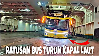 🔴LIVE RATUSAN BUS DARI SUMATERA TURUN KAPAL DI PELABUHAN MERAK