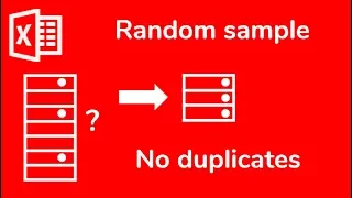 Excel Formula: How to pick a random sample from a list (no duplicates) - Doctor Excel #018