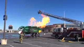 Garbage Truck Fire, March 10, 2015 (Clip 1)