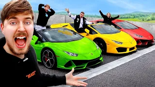 Lamborghini Race, Winner Keeps Lamborghini #mrbeast #challenge