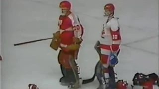 1987 Team Canada  Russia Punch up in Piestany World Junior Championships brawl