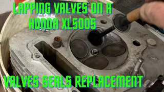 How to Rebuild a Head on a 1979 Honda XL500s Motorcycle, Valve lapping, New Seals. XL500, XR500