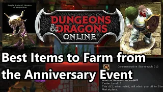 Best Items to Farm from the DDO Anniversary Event