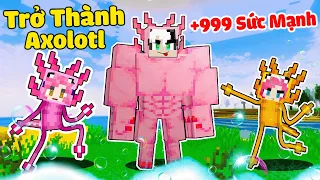 MỀU THỬ THÁCH 24GIỜ SỐNG CÙNG GIA ĐÌNH AXOLOTL TRONG MINECRAFT*1 NGÀY REDHOOD LÀM KỲ NHÔNG BIỂN MCPE