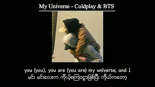 My Universe - BTS and Coldplay//Myanmar Subtitle #mmsub #bts #coldplay #myuniverse