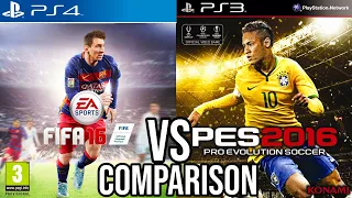 FIFA 16 PS4 Vs PES 2016 PS3