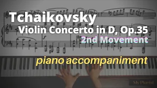 Tchaikovsky - Violin Concerto in D, Op.35, 2nd Mov: Piano Accompaniment