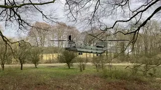 RAF Chinook in the woods