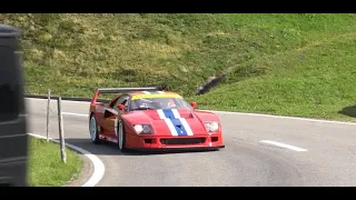 RACECAR DRIVING ON ROAD - Ferrari F40 LM Incredible Sound!