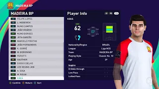 eFootball PES 2021 Season Update - All the players/faces/overs of Liga NOS