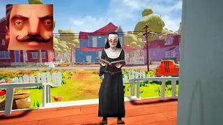 Hello Neighbor - My New Neighbor Evil Nun 2 Act 2 Gameplay Walkthrough