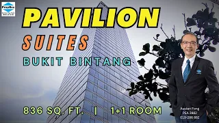 Pavilion Suites | Bukit Bintang | Built-up : 836 sq ft | Fully Furnished | 1+1 Bedroom 1 Bathroom