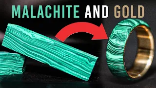 Making a GOLD and Malachite Ring