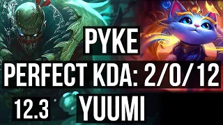 PYKE & Lucian vs YUUMI & Aphelios (SUP) | 2/0/12, 2.8M mastery, 400+ games | KR Diamond | 12.3