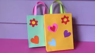 How to Make Bag with Color Paper | DIY Paper Bags Making