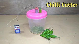 how to make mini chilli cutter at home