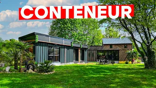 Visite d’une MAISON CONTENEUR d’Artiste de 150m2 !