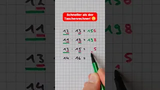 Trick für Zahlen von 10 bis 19 🔥 #mathetrick #kopfrechnen #lifehack #rechentrick #lernen #schoolhack