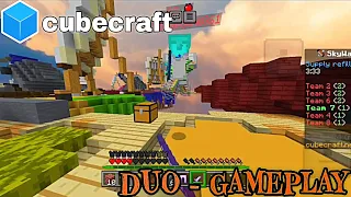 CUBECRAFT SKYWARS DUO GAMEPLAY || WITH NEW CUSTOMISE CONTROL #20 || 1.20.80 MCPE