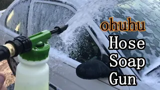 OHUHU Garden Hose Foam CarWash Sprayer- Set Up and First Time Using